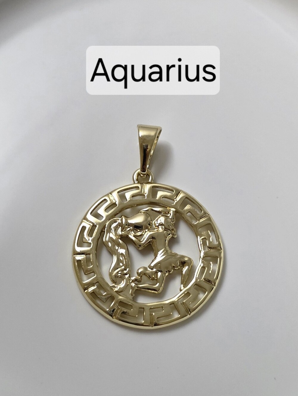 Zodiac Aquarius Design Sign Pendant